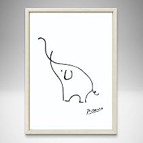 Amazon.co.jp: ピカソ ダチョウの絵 A4サイズ フレーム付き ポスター